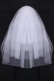 Six-Tier Finger-Tip Bridal Veils With Cut Edge