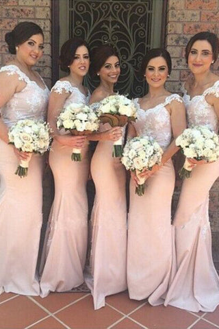 2024 Mermaid Off The Shoulder Bridesmaid Dresses With Applique