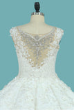 2024 Bateau Top Quality Lace Ball Gown Wedding Dresses Court Train