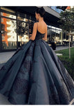 Ball Gown Spaghetti Straps Navy Blue Vintage Cheap Long Prom Quinceanera Dresses