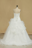 2024 Wedding Dresses A-Line Sweetheart Court Train