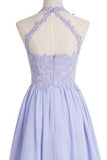 2024 Chiffon Scoop With Beading Homecoming Dresses A Line Short/Mini Zipper Up