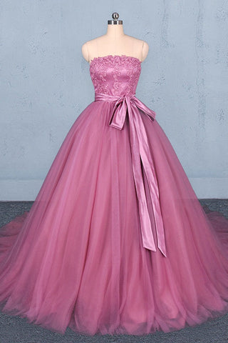 Strapless Ball Gowns Prom Dresses Simple Quinceanera Dresses For Teens