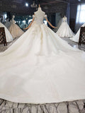 New Arrival Long Off The Shoulder Ball Gown Lace Wedding Dresses