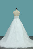 2024 New Arrival Sweetheart Tulle With Applique A Line Wedding Dresses