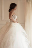 2024 Mermaid Scoop Wedding Dresses Tulle With Applique Sweep Train Detachable