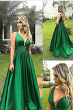 2024 A Line Straps Open Back Taffeta Prom Dresses Sweep Train