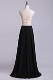 2024 Prom Dresses A Line Floor Length Halter Chiffon