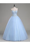 Tulle Ball Gown Sweetheart With Beading Quinceanera Dresses Floor Length