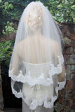 Charming 3Meters Long Tulle With Applique Wedding Veils V09