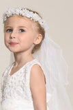 Lovely Wedding Flower Girl Wreath With Veil