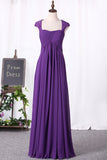 2024 Bridesmaid Dresses Off The Shoulder A-Line Chiffon & Lace