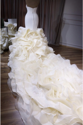 Mermaid Wedding Dresses Sweetheart Organza With Ruffles