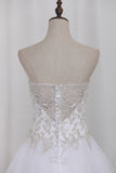 2024 A Line Sweetheart Beaded Bodice Wedding Dresses Organza Court Train