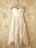 Short Sweetheart Champagne Amara Lace Homecoming Dresses Short Dress CD3704