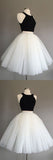 Black And Jaelynn Two Pieces Homecoming Dresses White Cute Party Dresses CD434