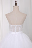 2024 Wedding Dresses Sweetheart Beaded Bodice Court Train Organza