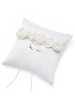 Lovely Rose Ring Pillow In Satin