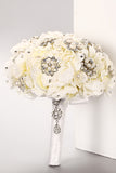 Luxurious Rhinestone Crystal Roses Wedding Flowers Bridal Bouquet (26*22cm)