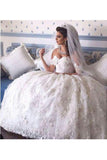 2024 Off The Shoulder Wedding Dresses A Line Tulle With Applique Floor Length