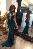 Green Mermaid Backless Prom Dresses,Sexy Evening Gowns For Teens