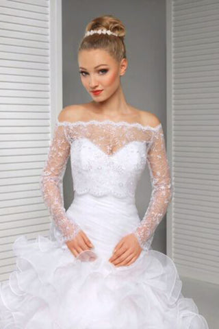 Long Sleeves Tulle Wedding Wrap