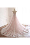 Tulle Iovry Appliques SweetHeart Neckline Cathedral Train Wedding Dress