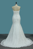 2024 New Arrival Lace Mermaid Sweetheart Sweep Train Wedding Dresses