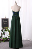 2024 Gorgeous Prom Dresses Sweetheart A Line Chiffon With Beadings