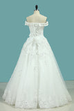 2024 Wedding Dresses A Line Off The Shoulder With Bow Knot And Beads