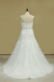 2024 Sweetheart Beaded Waistline With Applique Mermaid Wedding Dresses