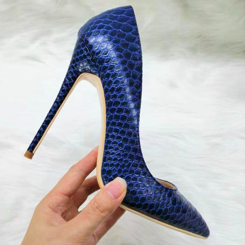 High Heels with Snakeskin Patterns Fashion Women Party Shoes