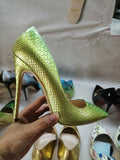 High-heels with Snakeskin Patterns Fashion Women Party Shoes